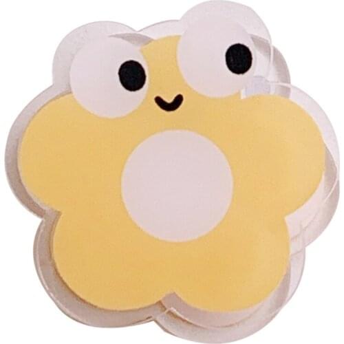 Fashionable Creative Patterns Binder Clips Files Paper Clamps White Poached Egg Shaped Binder for Files Documents Photo