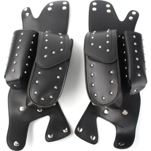 Motorcycle Saddlbag Guard Bag Engine Crash Bar Water Bottle Holder Bracket For Harley Touring FLHT FLHR 1993-up