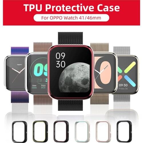 SIKAI Soft TPU Protective Case for OPPO Watch 41/46mm Cover Bumper Protector Shell for OPPO Watch 41mm 46mm Accessories