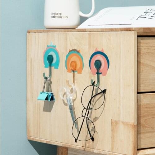 5pcs Wall Hooks No Mark Self Adhesive Hangers Hooks Random Style Suction Heavy Load Rack Cup Sucker For Kitchen Bathroom Office