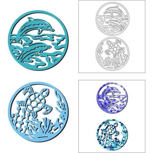 New 2021 Sea Turtle Dolphin Ocean World Metal Cutting Dies for DIY Scrapbooking and Card Making Decor Embossing Craft No Stamps