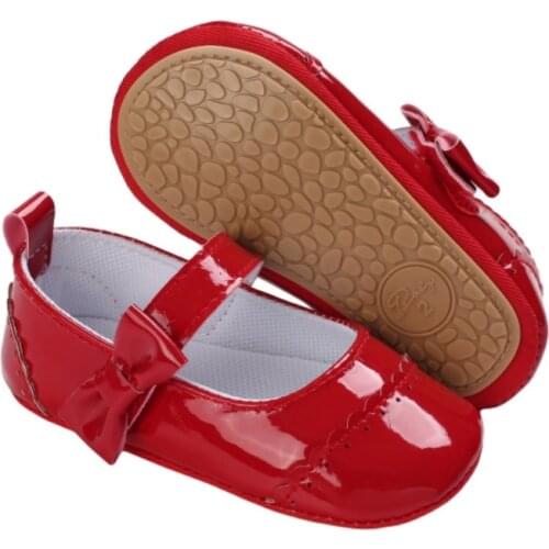 Autumn Fall Baby Girls Princess Bowknot Shoes PU Leather Fall Newborn Shoes Baby Prewalke First Walkers