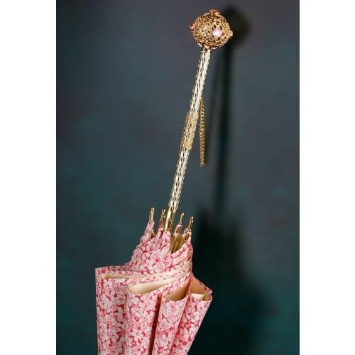 Pink Luxury Umbrella Large Women Uv Protection Business Windproof Sun Beach Umbrella Guarda Chuva Household Merchandises BD50UU