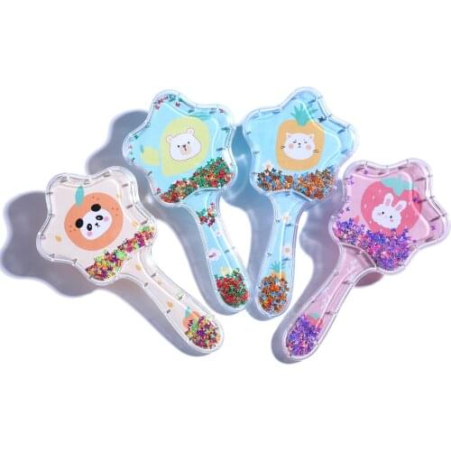 Pattern Cat Star Sequins Comb Massage Children Comb Cute Girl Comb Carry Long Hair Mm Anti-knot Comb Hairbrush