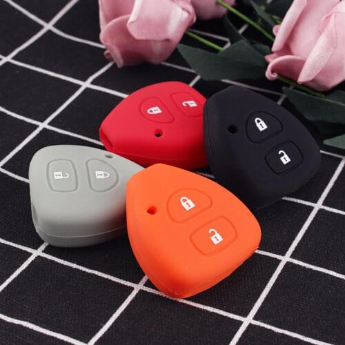 DANDKEY Silicone Cover Case For Toyota Camry Highlander Corolla Hilux Vitz Vios Rav4 Aqua Land Cruis Remote Key Protector