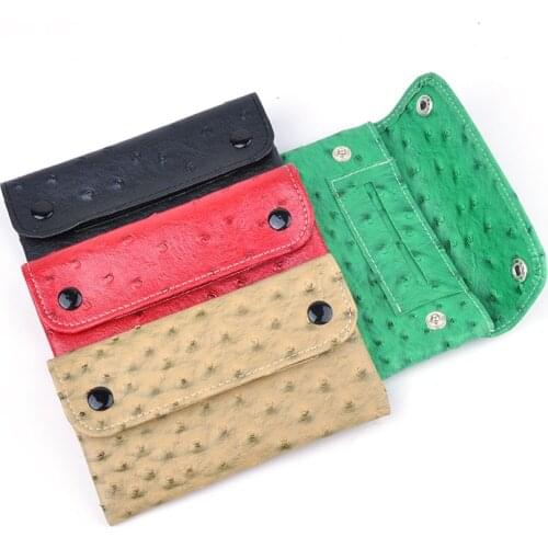 Portable PU Leather Tobacco Pouch Bag Pipe Cigarette Holder Waterproof Smoking Paper Holder Wallet Bag Tobacco Storage Bag