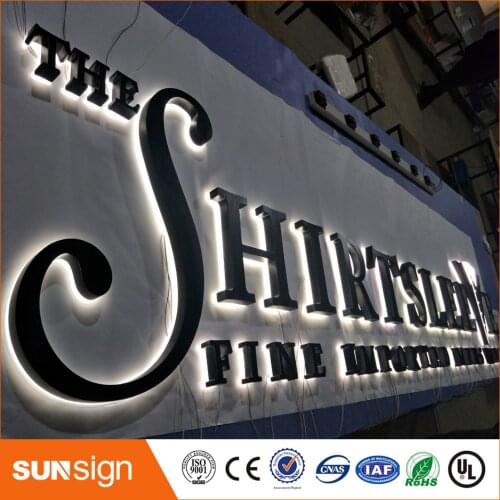 Brushed stainless steel led backlit letters led house numbers