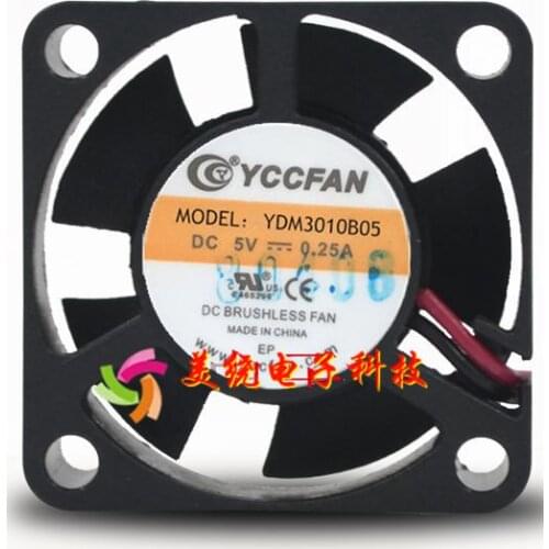 YCCFAN YDM3010B05 Server Cooling Fan DC 5V 0.25A 30x30x10mm 2-wire