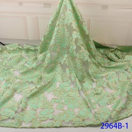 High Quality Brocade Jacquard Fabric Brocade Lace Green African Fabrics Jacquard Lace Fabrics for Nigerian Wedding Party XZ2964B