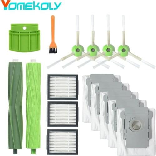 For IRobot I7 E5 E6 S9 S9+ I Series Robot Vacuum Cleaner Main Brush Side Brush HEPA Filter Dust Bag Replacement Accessories Part