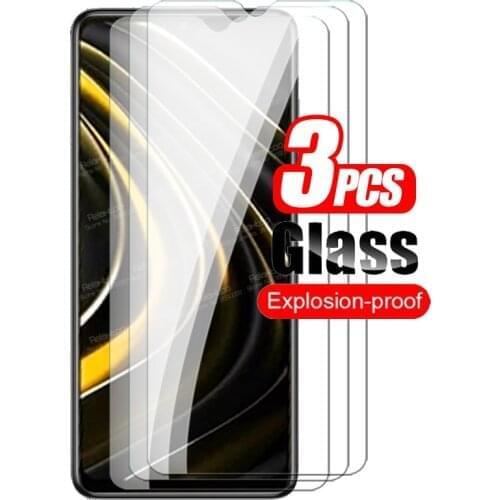 3PCS Protective Glass Poco M3 Glass For Xiaomi Poco M 3 Screen Protector Pocom3 On Xiami Xiomi Mi Pocophone 3M Phone Tremp Film