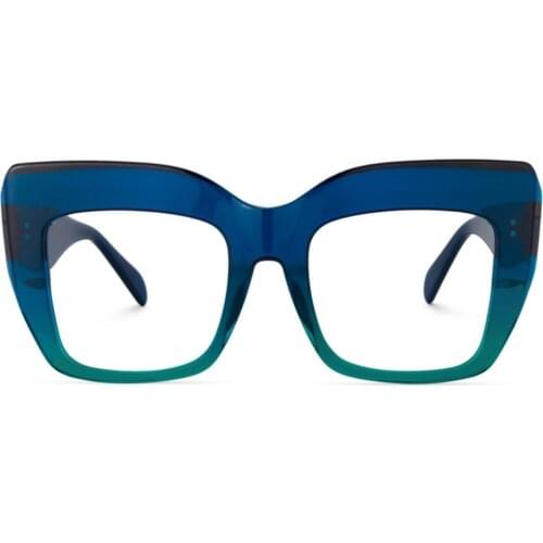 Zeelool Stylish Thick Cat Eye Glasses Frame with Clear Lens Charmaine ZOA01901