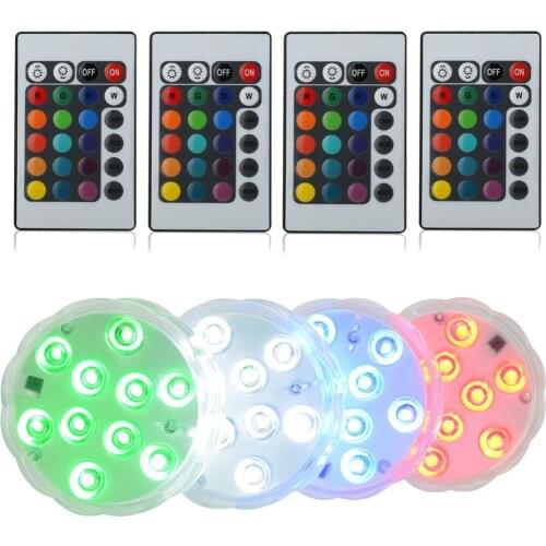 1pc Submersible MultiColor Waterproof Wedding Party Vase submersible Floral led Base Light+ 24key Remote controller