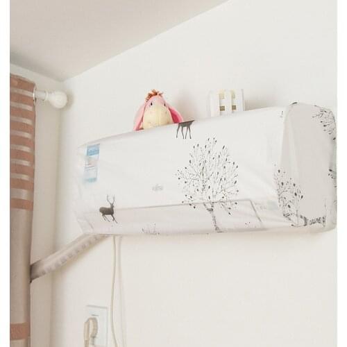1pcs Air Conditioning Cover Flower Pattern Air Conditioner Dustproof Protector Home Decoration