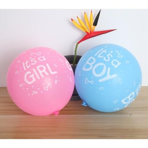 10Pcs 12Inch Boys Blue Girls Pink Latex Balloons Baby Gender Revealed Globos Baby shower Birthday Party Christmas Decoration