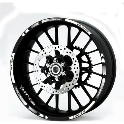 12 Strips Racing Accessories Wheel Tire Rim Creative Decal Emblem Motorcycle custom Reflective Sticker For YAMAHA MT-03 mt03