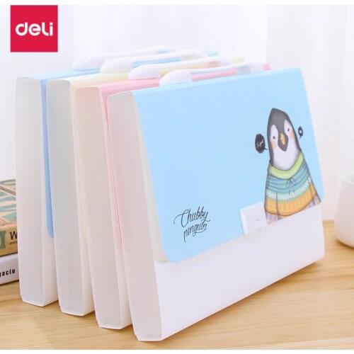 13 Interlayer A4 Plastic Candy Color Document Bag File Folder Expanding Wallet Bill Folder 330mm x 255mm x 35mm Deli 72386_02