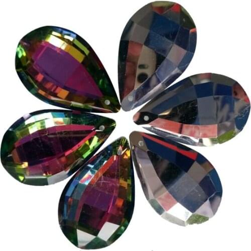 144 pcs Chandelier Crystal Pendant 50mm Almond Teardrop Prism Lamp Parts Pendant Shining Crystal Glass Suncather Free shipping