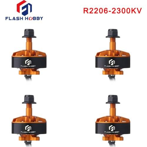 4pcs/ Lot Flash Hobby CW/CCW R2206 2300KV 3-6S Brushless Motor for RC Drone FPV Racing
