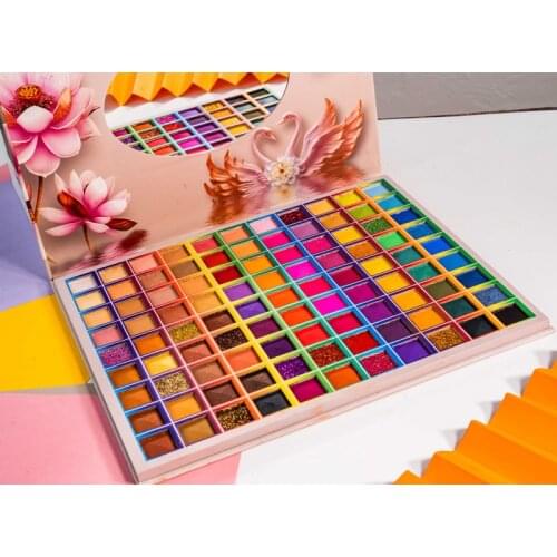 99 Colors Carnival Glitter Eyeshadow Palette Neon Pigment Matte High-gloss Eye Shadow Pearlescent Waterproof Eye Makeup Powder