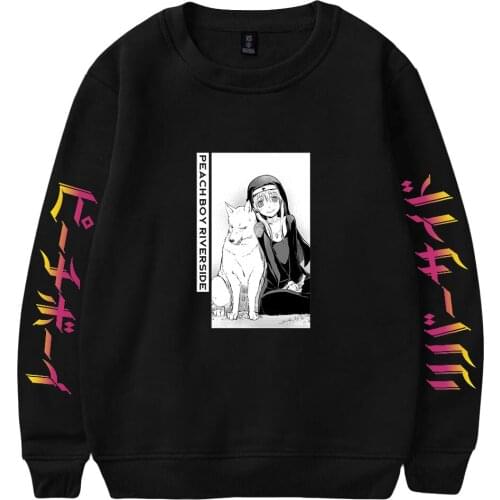 Anime Peach Boy Riverside Sweatshirts Higehiro Sweatshirt Oversize Long Sleeve O Neck Loose Pullovers Womens Tops