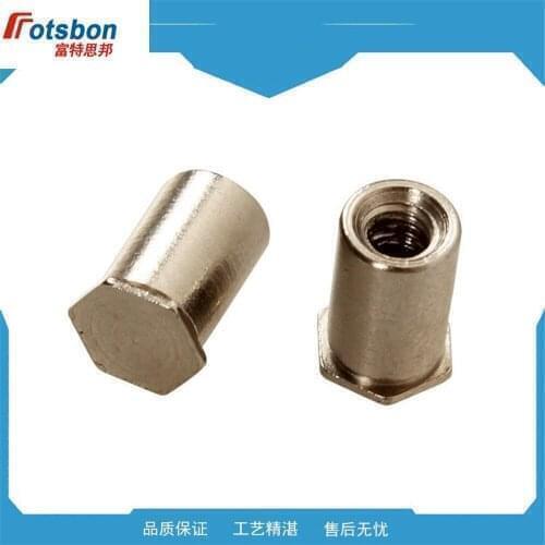 BSO4-M6-22 Blind Hole Threaded Standoffs Self Clinching Feigned Crimped Standoff Server Cabinet Sheet Metal Spacer PEM Rivet Nut
