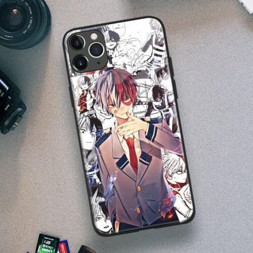 Shoto Todoroki My Hero Academia Anime Soft TPU Glass Phone Case for IPhone SE 6s 7 8 Plus X Xr Xs 11 12 Mini Pro Max Samsung