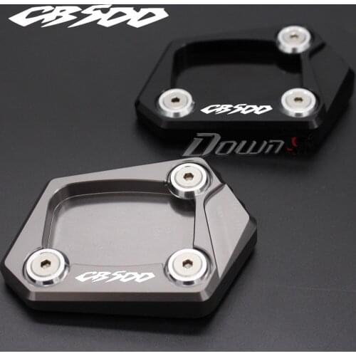 CNC Billet Aluminum Kickstand Foot Plate Side Stand Extension Pad Enlarge Extension For HONDA CB500F CB500X 2013-2015