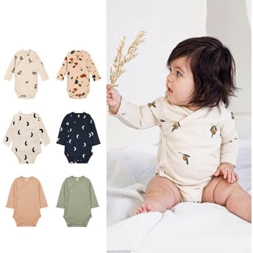 Baby Bodysuit Newborn Clothing Girl Pajamas Cotton Boys Infant Autumn Romper One-piece Nordic Style Toddler Clothes Moon Pattern