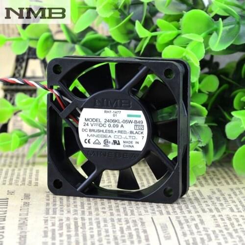 For NMB 2406KL-05W-B49 6015 60mm DC 24V 0.09A 6CM cm alarm inverter fan