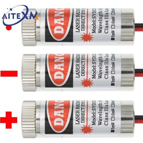 650nm 5mW Red Point / Line / Cross Laser Module Head Glass Lens Focusable Focus Adjustable Laser Diode Head Industrial Class
