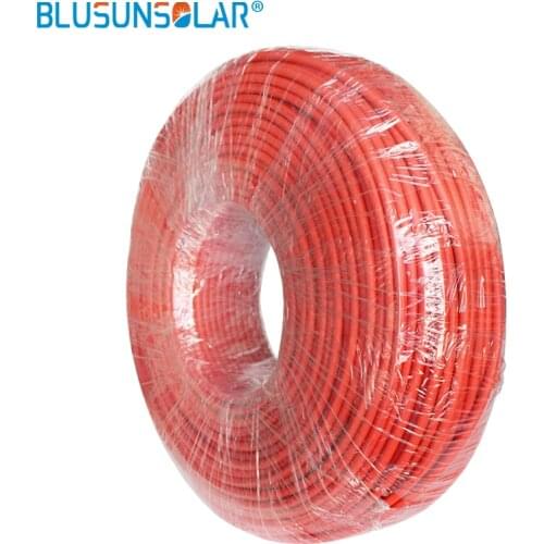 10m/roll 2.5mm2(14 AWG) Solar Cable PV Cabel Wire Red Or Black Copper Conductor XLPE Jacket With TUV Approval Solar