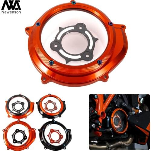 Clear Clutch Cover Set CNC Aluminum Motorcycle Accessories for 1050/1090 Adventure ABS 2017-2019 for Super Duke GT/R 2016-2019