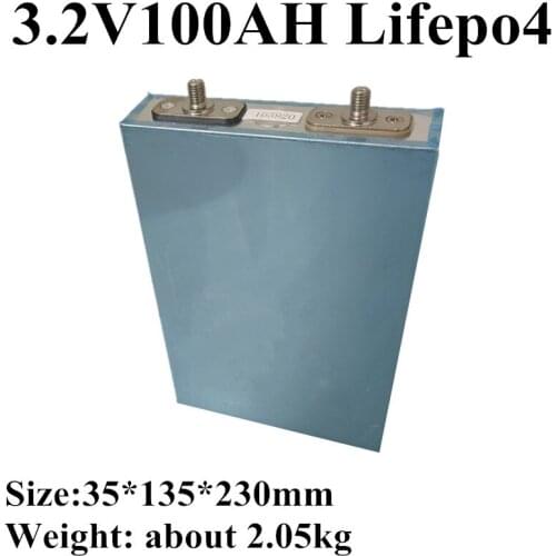 Brand new lifepo4 3.2V 100AH large monomer large capacity power lithium battery electric vehicle inverter battery