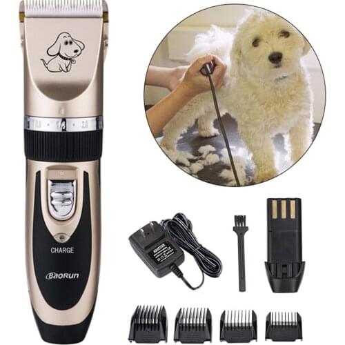 Professional Dog Pet Hair Trimmer Animal Grooming Clippers USB Rechargeable Low Noise Cat Dog Hair Clipper Shaver Set