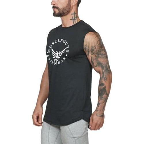 Brand Fashion Mens Tank Top Workout Cotton Musculation Gym Clothing Bodybuilding Fitness Sports Sleeveless Vest Muscle Shirt
