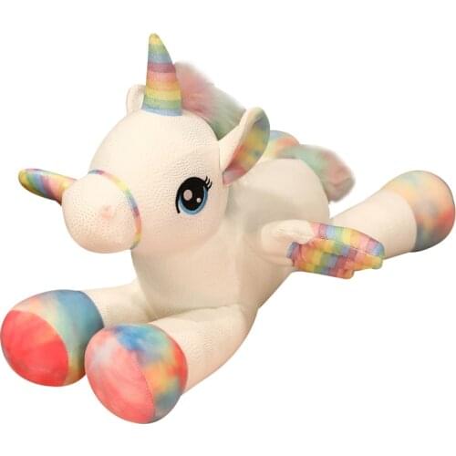 Nice Huggable Cute Unicorn Dream Rainbow Plush Toy High Quality Pink Horse Sweet Girl Home Decor Sleeping Pillow Gift For Kids