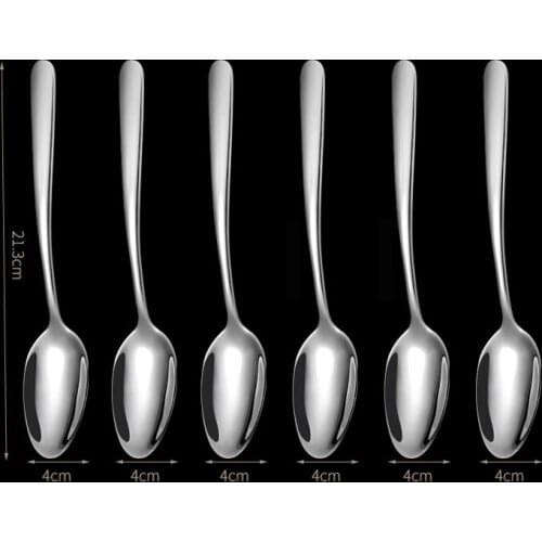 Dinner Spoon Sets 6 PCS Stainless Steel Silver 4 PCS Cutlery Set Dinner Service kitchen knives & accessories Specialty Spoon Set