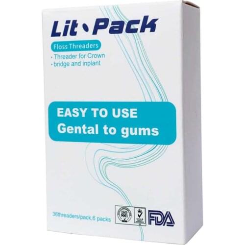 Floss Threader for Crown Brace Bridge Implant 4 Cases 140 Threaders and 6 Cases 216 Threaders