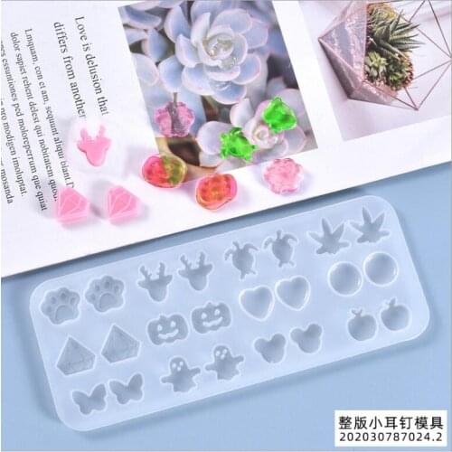 NEW Transparent Silicone Mould Dried Flower Resin Decorative Craft DIY Mini earrings pendant Mold epoxy resin molds for jewelry