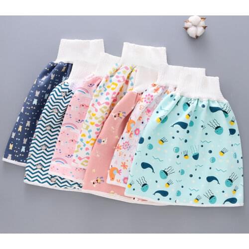 New Comfy Childrens Adult Diaper Skirt Shorts Childrens Diaper Skirt Shorts Waterproof Absorbent Cloth Reusable Diapers Pants