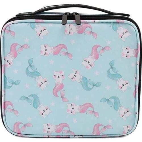 New Women Multifunction Travel Portable Cosmetic Bag Makeup Case Pouch Toiletry Organizer Storage With Cartoon Pattern Prints