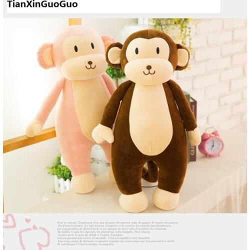 New arrival large 60cm pink monkey plush toy lovely cartoon monkey very soft doll throw pillow birthday gift b0785