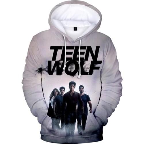 Popular Hoodie TV series TEEN WOLF 3D Hoodies Men women Fashion Harajuku Autumn Kids Streetwear TEEN WOLF Print casual pullovers