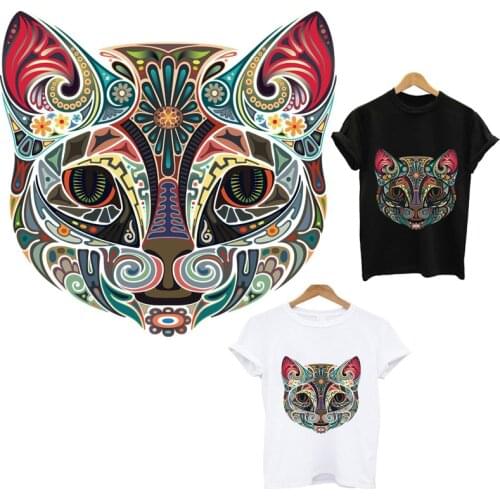 Hot cat patch stripe iron on patches for clothing thermo-stickers stripes for clothes application of one anothe applique t-shirt