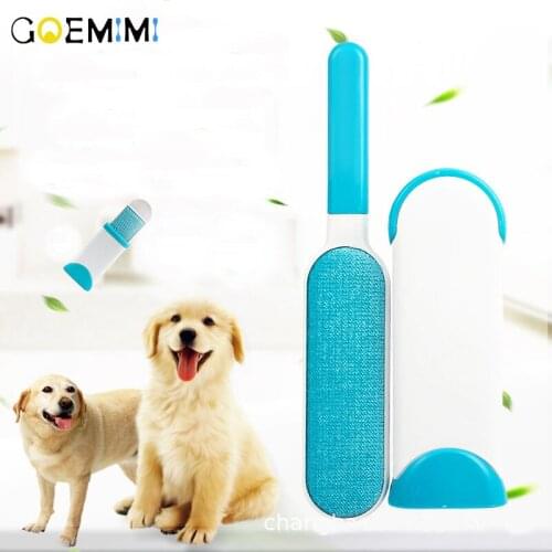 Pet Cat Hair Remover Brush Fur And Lint Removal Brush with Self-Cleaning Base Cleaning Slicker Brush for Dogs Cats 2019
