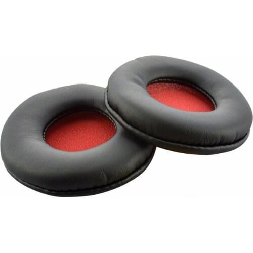 SONY MDR-ZX600 ZX600 Headphone Replacement Ear Pad Ear Cushion Ear Cups Ear Cover Earpads (Black leather & Red Mesh)