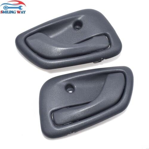 SMILING WAY# Gray Inside Door Handle Front Rear Left+Right 2PCS For Chevrolet Chevy Tracker 1999-2004