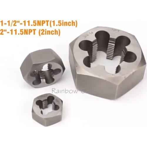 1.5inch/2inch High quality Carbon steel American pipe threads NPT 60degree Thread Cutting Hexagonal Tap and Dies Nut