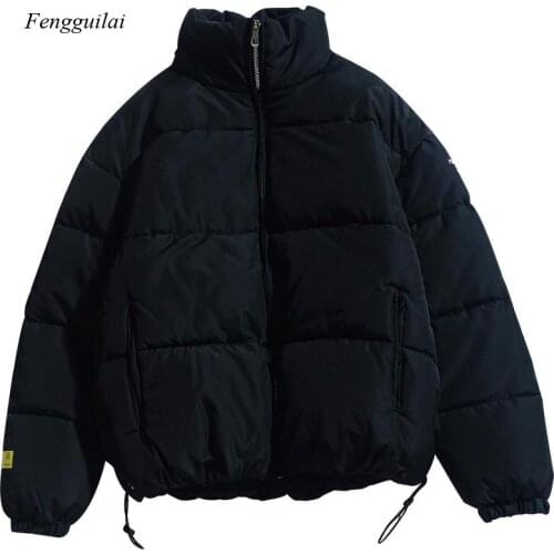 Winter Mens Solid Color Stand-Up Collar Warm Thicken Jacket Mens Fashion Casual Parka